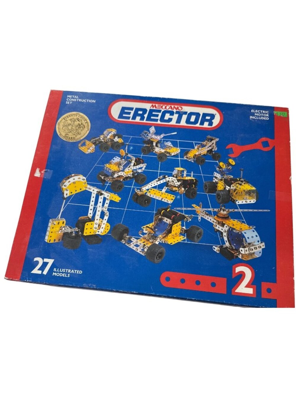 1993 VTG Meccano Erector Metal Construction Set 2 #030402 27 Models & 274 Parts
